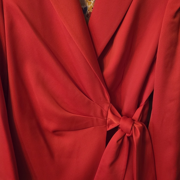 Preston and York Red Women's Point Collar Jacket w/Side Tie Detail, Sz 10 - Picture 8 of 11